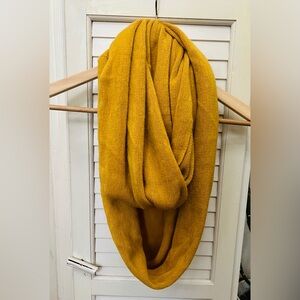 Soft Yellow mustard infinity scarf.